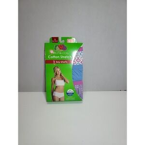 Fruit Of TheLoom Women's 3 Pair Boy Shorts Cotton Stretch Underwear Panties 5 Sm